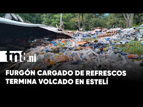 Conductor sobrevive de milagro tras volcamiento de furgón en El Malpaso, Estelí