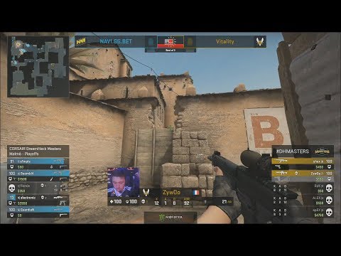 s1mple vs ZyWoo!! - NaVi vs Vitality - DreamHack Masters Malmo 2019 - CS:GO