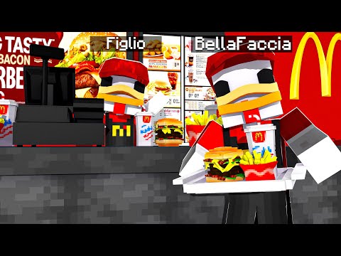 MIO FIGLIO LAVORA AL MCDONALD'S SU MINECRAFT