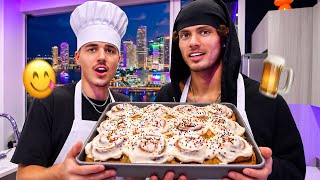 We Tried Making Cinnamon Rolls DRUNK! 😱
