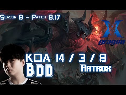 KZ BDD AATROX vs YASUO Mid - Patch 8.17 KR Ranked