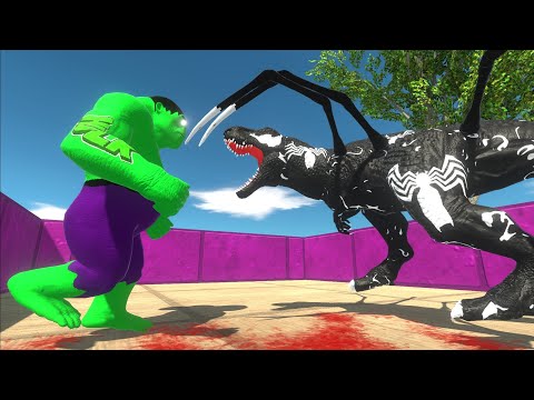 VENOM REX VS HULK GORO DEATHRUN - ANIMAL REVOLT BATTLE SIMULATOR || tauPlays sims eps49