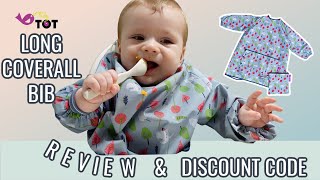 TIDY TOT REVIEW | Tidy Tot Long Coverall Bib & Discount Code | AFFORDABLE Weaning Bib Recommendation