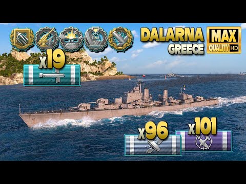 Destroyer Dalarna: Last man standing on map Greece - World of Warships