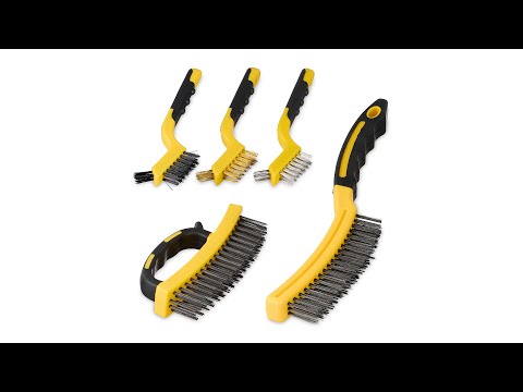 Drahtbüste 5-teiliges Set Schwarz - Gelb - Stahl - 3 x 34 x 11 cm