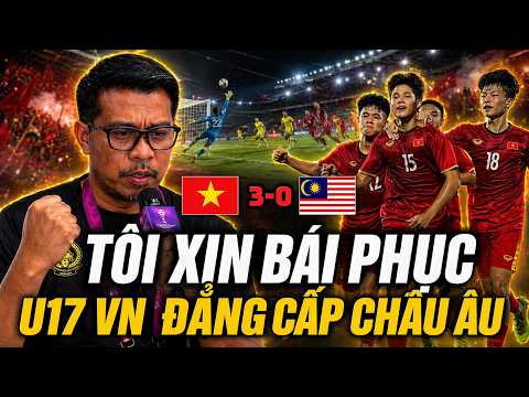 🔥 THUA TAN NÁT 0-3: HLV MALAYSIA BẬT KHÓC, THỐT LÊN “U17 VN QUÁ KHỦNG KHIẾP!”