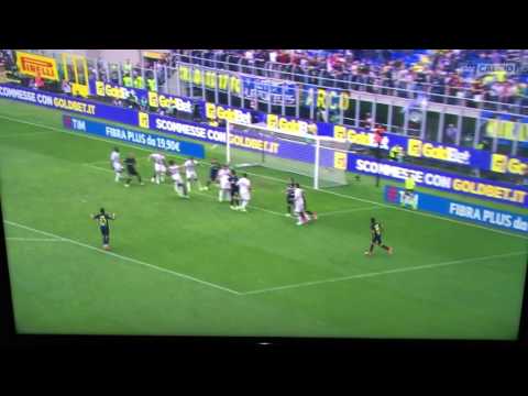 DERBY INTER MILAN 2-2 GOL ZAPATA TREVISANI SKY