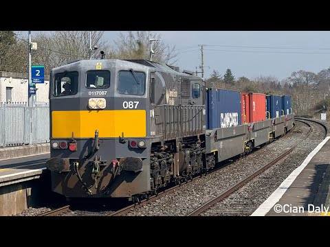Irish Rail 071 Class Locos 087 and 080 + IWT Liners - Sallins & Naas (3/4/25)