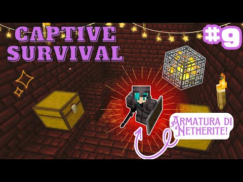 CREIAMO L'ARMATURA DI NETHERITE ED ESPLORIAMO UN SACCO DI DUNGEON!! Gameplay Minecraft Captive Ep.9