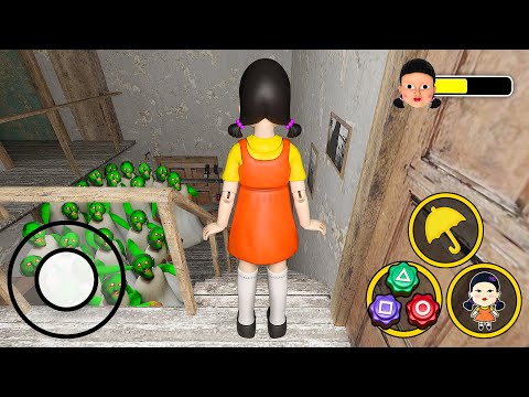 Playing as Squid Game Doll VS Army of Zombie in Granny House