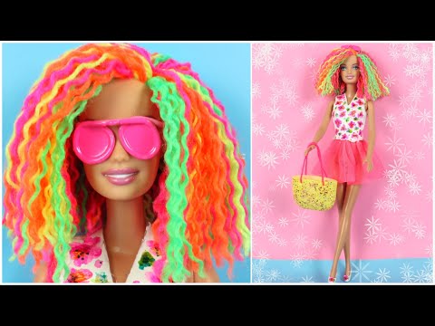 Barbie Güneş Gözlüğü, Dalgalı ve Renkli Barbie Saçı ve Kendin Yap Barbie Kıyafetleri