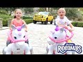 Ultimate Unicorn Race!!! Meet Josie The Rideamals Unicorn Ride On Toy!!