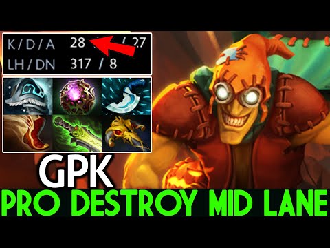 GPK [Batrider] Pro Destroy Mid Lane No Mercy 28 Kills Dota 2