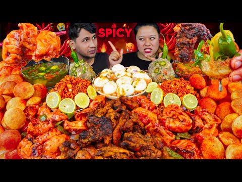 EXTREME SPICY NEPALI STREET FOOD CHALLENGE 🌶️ | Panipuri, Chatpatey, Sekuwa & Momo