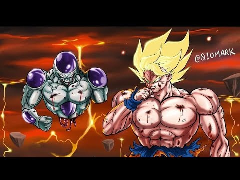 DBZ : Goku Super Saiyan vs Frieza Full Power 100% pt3.