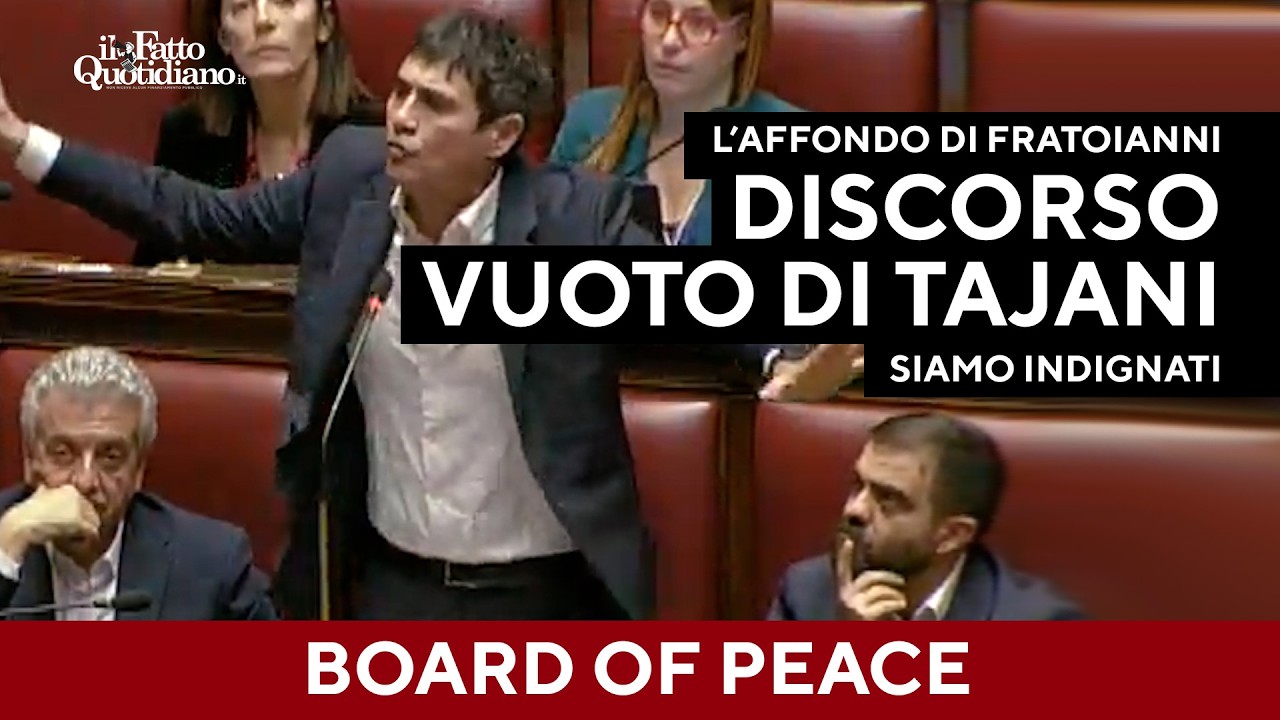 "Board of Peace? Inaccettabile, ci indigna il discorso vuoto di Tajani": l'affondo di Fratoianni