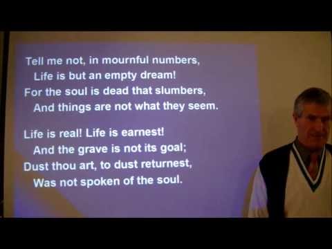 A Psalm of Life Poem by Henry Wadsworth Longfellow - read by John Vogan