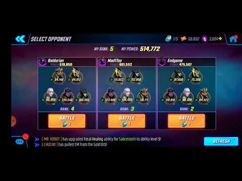 Defeating a 600K+ Black Order team in the Arena - Marvel Strike Force
