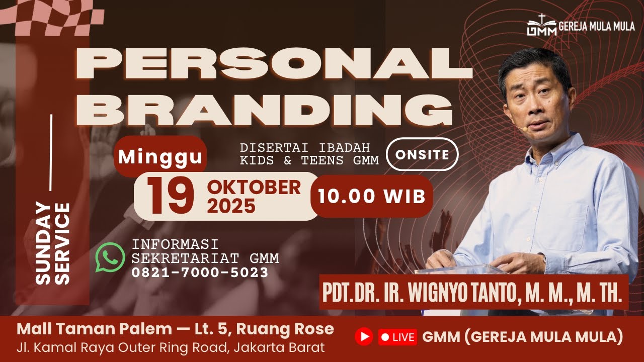 PERSONAL BRANDING – Pdt. Dr. Ir. Wignyo Tanto, M.M., M.Th. (191025)