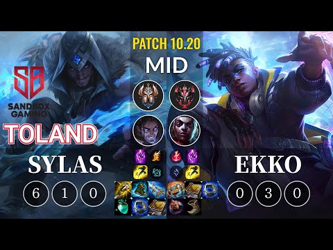 SB TolanD Sylas vs Ekko Mid - KR Patch 10.20