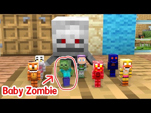 Fat Baby Zombie But Tiny - Minecraft Animation