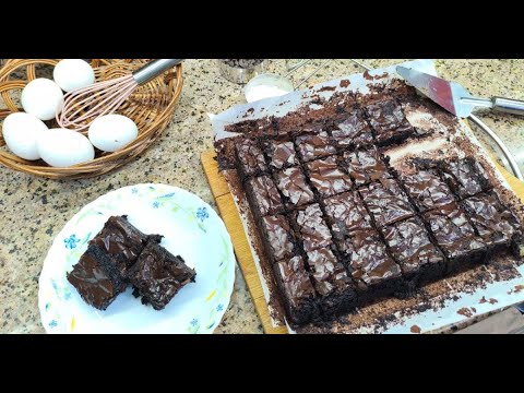 Crinkle Top Brownies 🍫 | Fudgy Chocolate Brownies | No Baking Soda | No Baking Powder