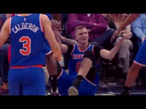 Kristaps Porzingis Flips Up a Circus Shot!