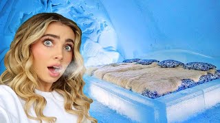 SLEEPING IN A HOTEL MADE OF ICE