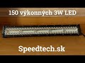 LED svetelná rampa - 150x3W LED / 10-30V / ECE R10 (555x76x55mm) - Video Youtube