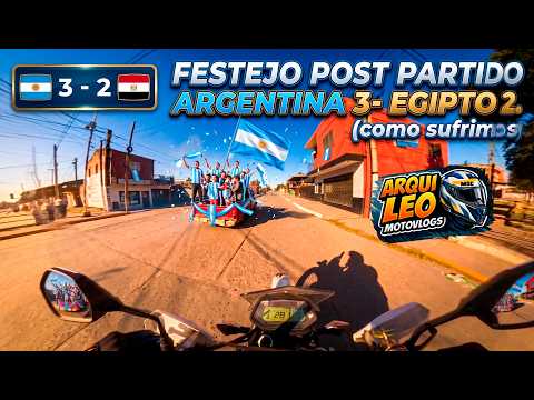 ¡LOCURA TOTAL EN TUCUMÁN! 🇦🇷 Festejos en moto tras el PARTIDAZO: Argentina 3 - 2 Egipto 🔥