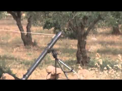 استهداف قوات النظام بقذائف الهاون من قبل كتيبة مصعب بن عمير في الزهراء في محافظة حلب