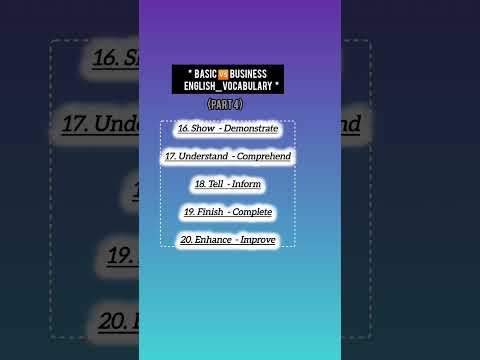 Basic vs Business English Vocabulary (Part 4)