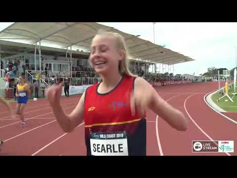 U13 Womens 100m - Heat 1 - 2018 Coles Little Athletics Championships