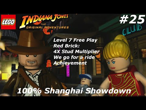 Lego Indiana Jones 100% Walkthrough Part 25 No Commentary 100% Shanghai Showdown