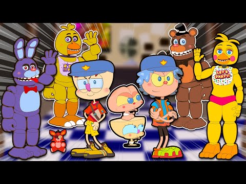 Mongo e Drongo em FNAF de bebês a Jovens! 🥳 1 HORA