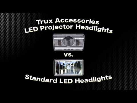 Trux Projector LED Headlights vs Standard LED