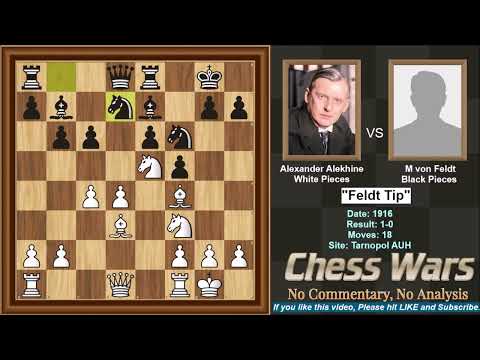 Alexander Alekhine vs M von Feldt 1916 - "Feldt Tip"