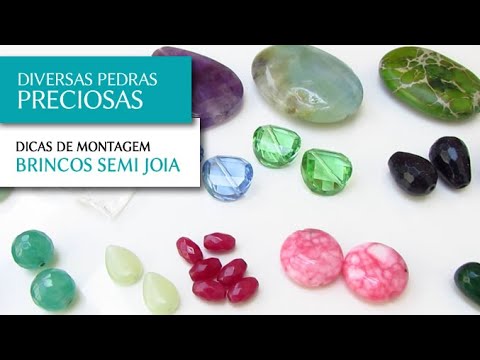Novas Contas de Pedras Naturais para Montagem de Semi Joias - Pedra Mística