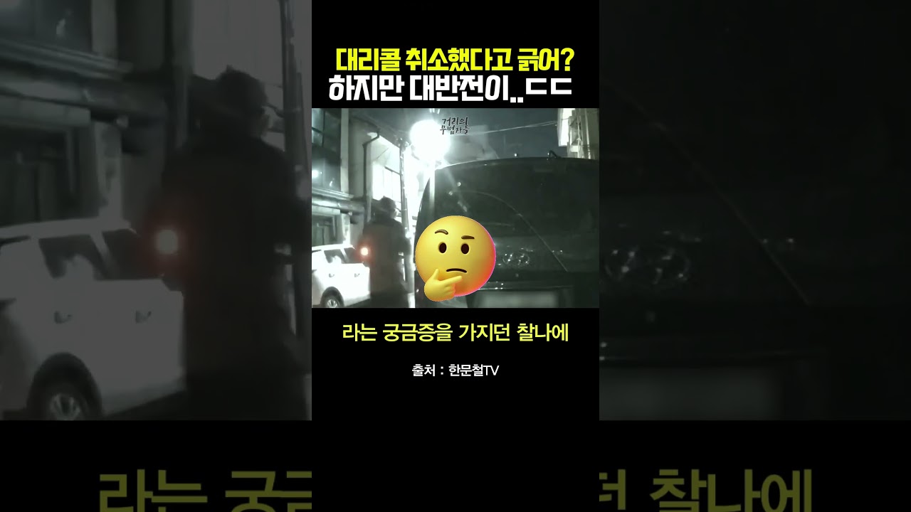 대리콜 취소 당했다고 차를 긁고 간 대리기사의 반전사연 ㄷㄷ