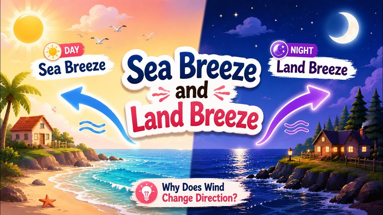 Sea Breeze | Land Breeze | Formation of Wind