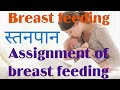 Breast Feeding स्तनपान Assignment Of Breast Feeding