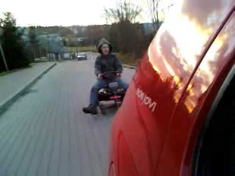 Jazda po straszynie kosiarka skończyło sie mandatem 100zł