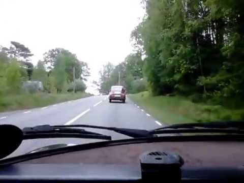 SAAB 99 EMS TURBO CATCHING UP SAAB 96 V4 RALLY CAR NEAR TROLLHATTAN