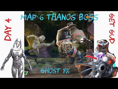 8% Ghost vs Map 6 Nameless Thanos boss takedown! Marvel contest of champions