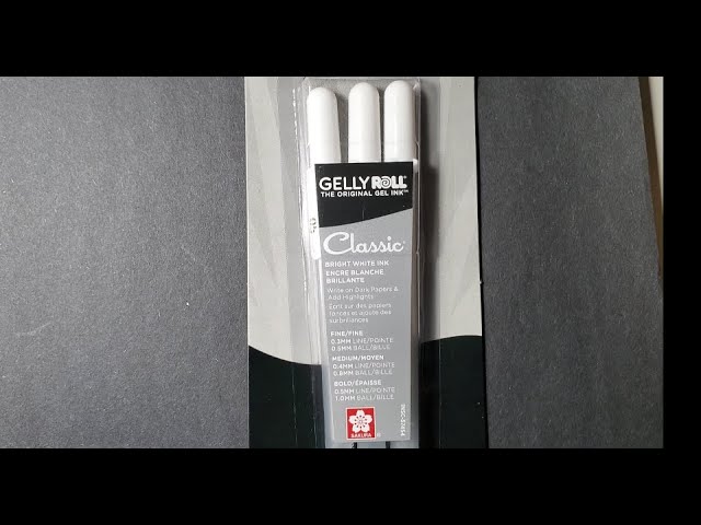 Vídeo relacionado con SAKURA Gelly Roll White, bolígrafos Bright White en estuche, Mix-Size 05/08/10 y 1 marcador 005