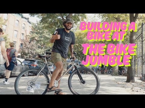 Building a bike at The Bike Jumble