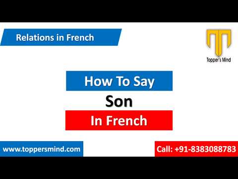 Son in French | French word for Son