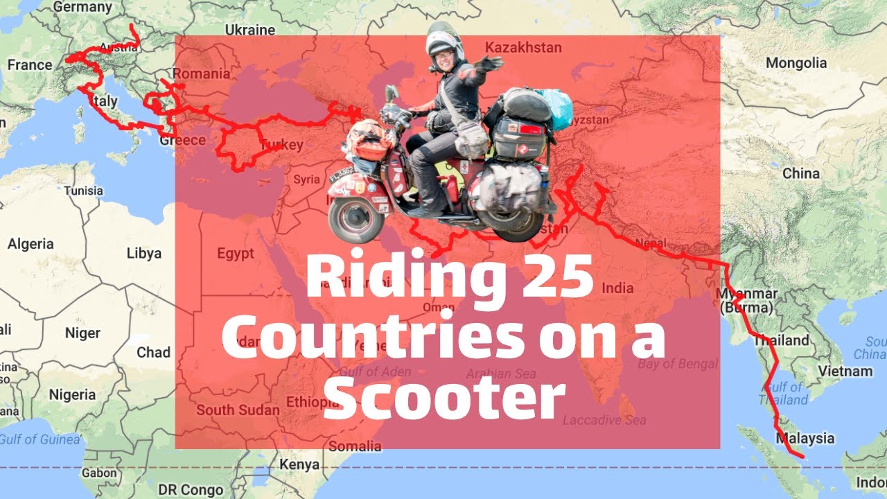 Singapore to Europe on a Scooter in 1 minute - The Wandering Wasp