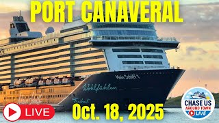 LIVE: Watching the Cruise Ships Leaving Port Canaveral LIVE! (Oct. 18, 2025)