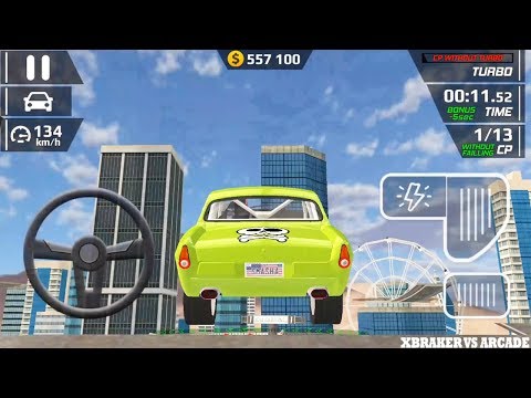 Smash Car Hit: Green Classic Car Driving Simulator | Amazing Impossible Stunts - Android GamePlay